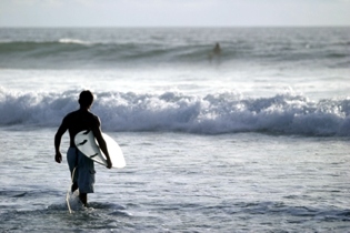 surfing on Pacific coast near Malpais