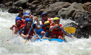 Costa Rica adventures include white water rafting on the Pacuare river