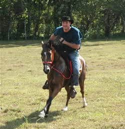 Running horses brings broad smiles even to novice horsemen.