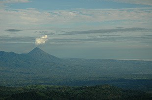 Arenal volcano belches steam in Costa Rica