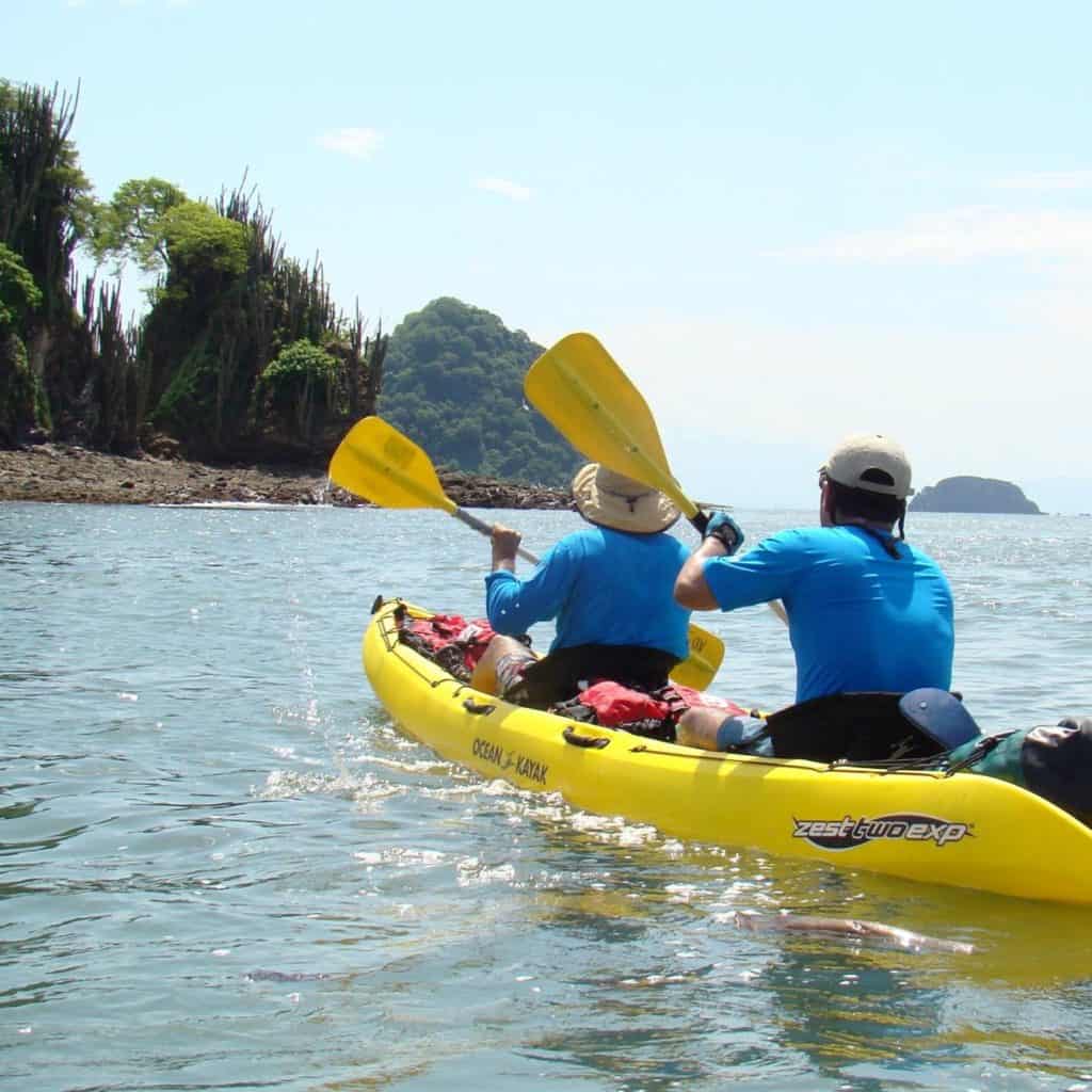 Couple sea kayaking in Costa Rica